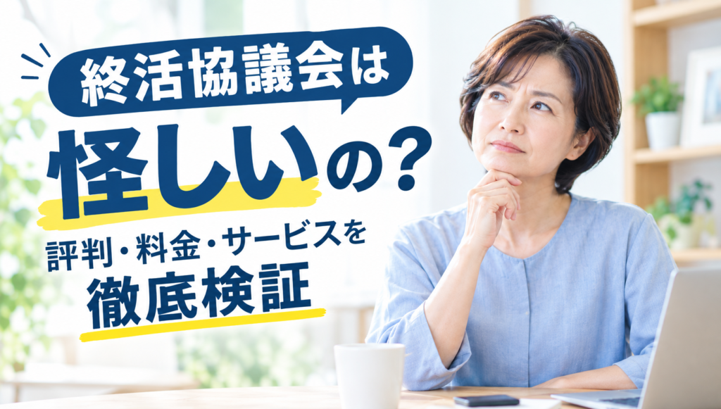 終活協議会は本当に怪しい？評判・料金・サービスを徹底検証｜他社との比較で結論